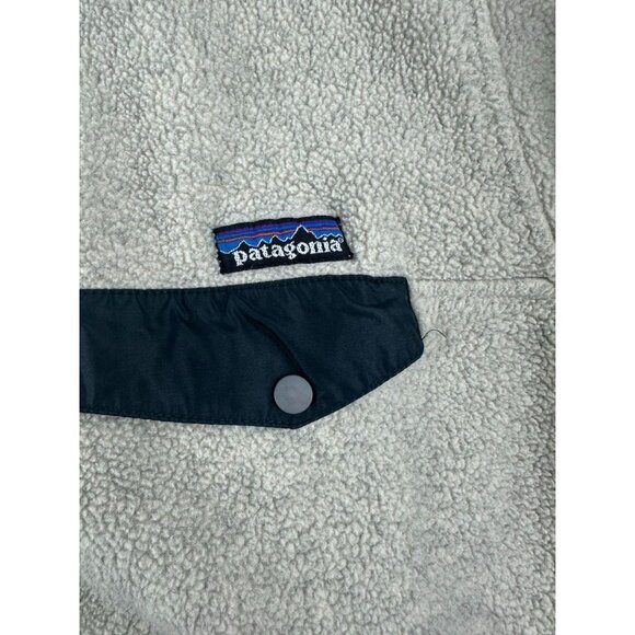 Vintage Patagonia Synchilla Fleece Snap-T Pullover Mens L Beige Green 90s Jacket - Picture 3 of 8